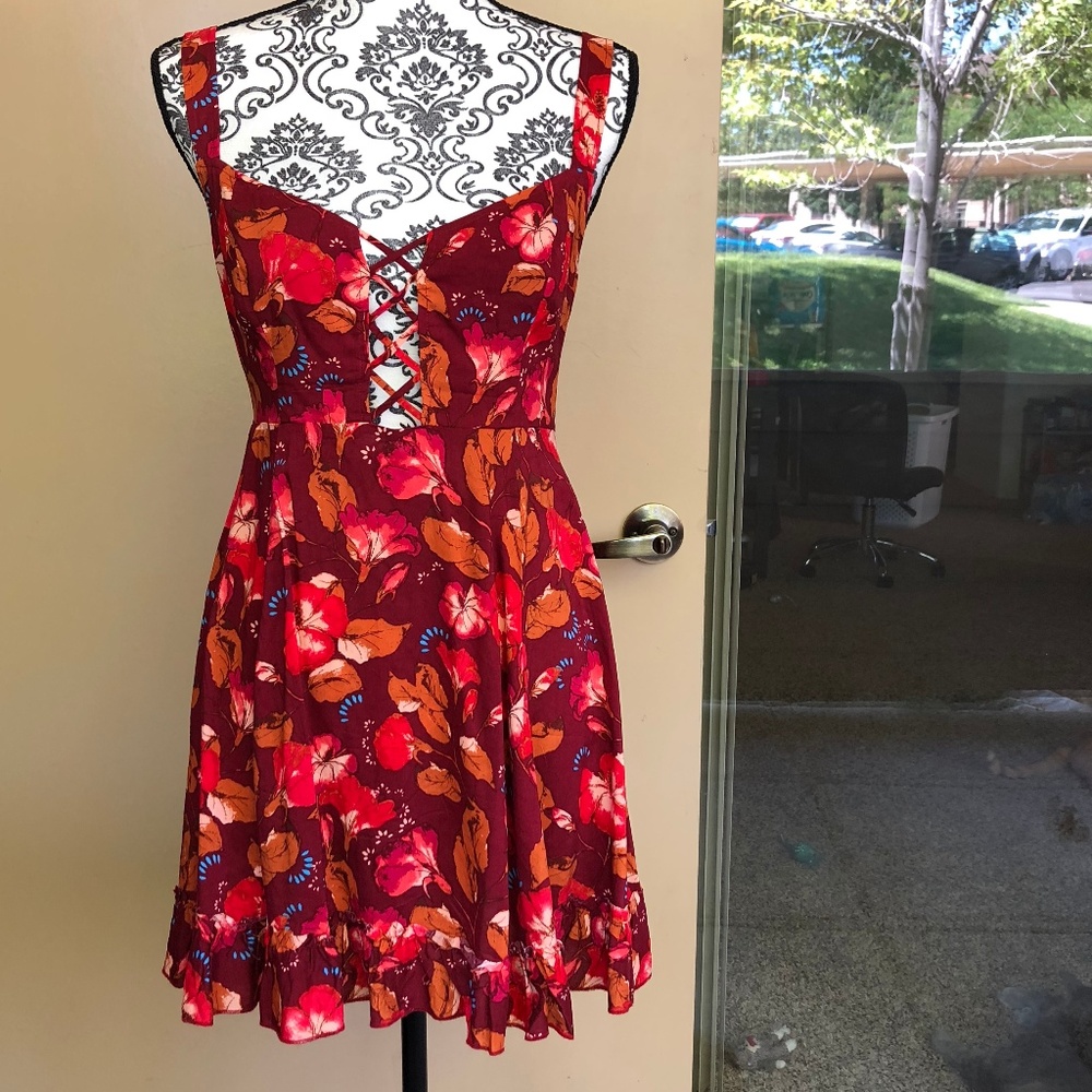 FREE PEOPLE INTIMATE FLORAL TANK DRESS